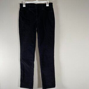 NYDJ Skinny Corduroy Jeans Women's 4 Low Rise Black Casual Pants